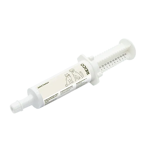 Reico Joint Forte+ Gelenkpaste für Hunde als Ergänzungsfuttermittel in Dosierspritze zur einfachen und gezielten Fütterung.