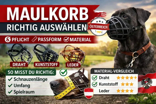 Cane Corso mit Drahtmaulkorb in Österreich – Ratgeber zur richtigen Maulkorb-Auswahl mit Materialvergleich und Messanleitung