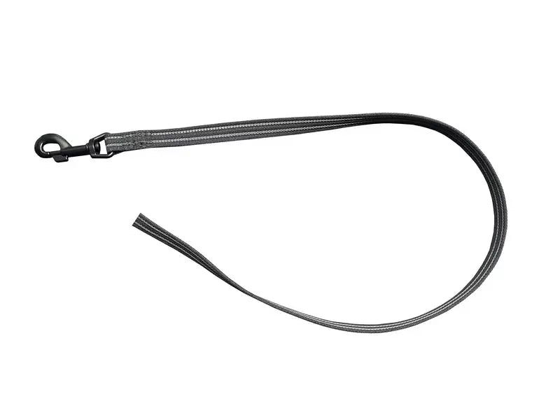 Doppelte gummierte Leine schwarz 20 mm mit schwarzem Karabiner iljoke