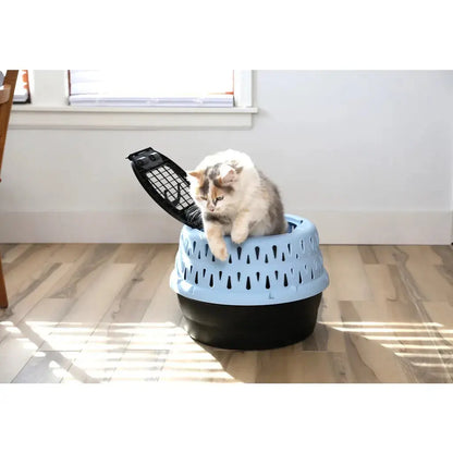 Petmate Get-A-Round Katzenkennel – Transportbox in Blau iljoke