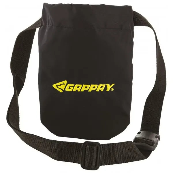 GAPPAY Leckerlibeutel in Schwarz mit verstellbarem Schultergurt – robuster Futterbeutel für Hundetraining, Hundesport, Agility, Unterordnung und tägliche Spaziergänge.