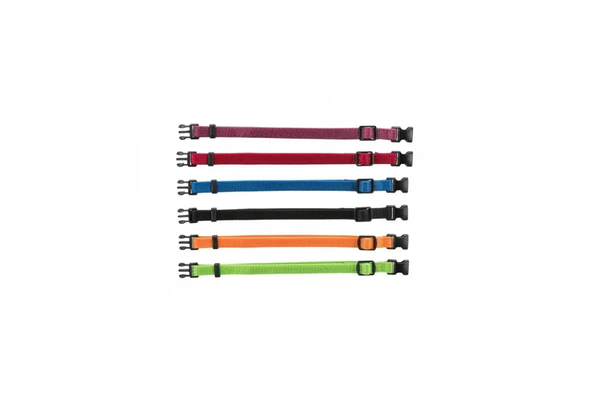 Welpenhalsband Set M–L Schwarz, Rot & Royal iljoke