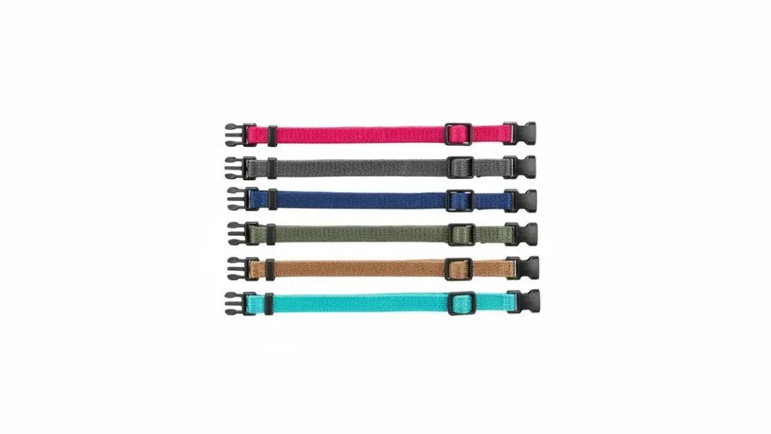 Welpenhalsband Set S–M Fuchsia, Grafit & Indigo iljoke